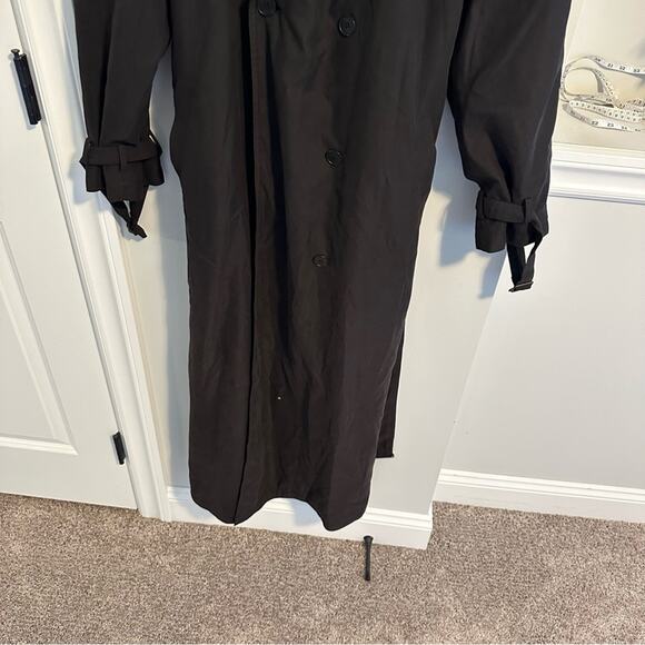 Vintage Calvin Klein Black Faux Suede Coat Jacket Large - Picture 11 of 12